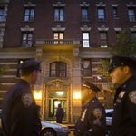 Outside Dr. Spencer's apartment on West 147th Street (AP)